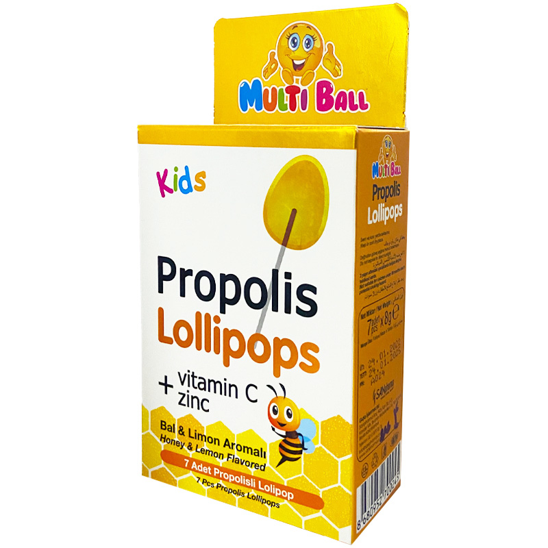 آبنبات چوبی ویتامینه عسل و لیمو Multi Ball — تصویر ۳