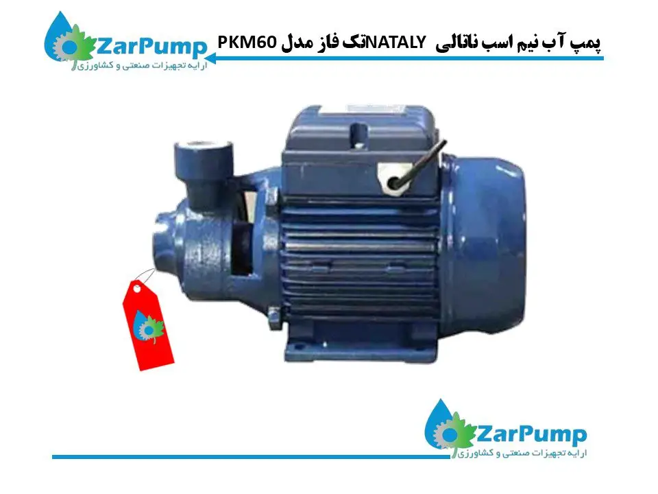 پمپ آب نیم اسب ناتالی NATALY تک فاز مدل PKM60