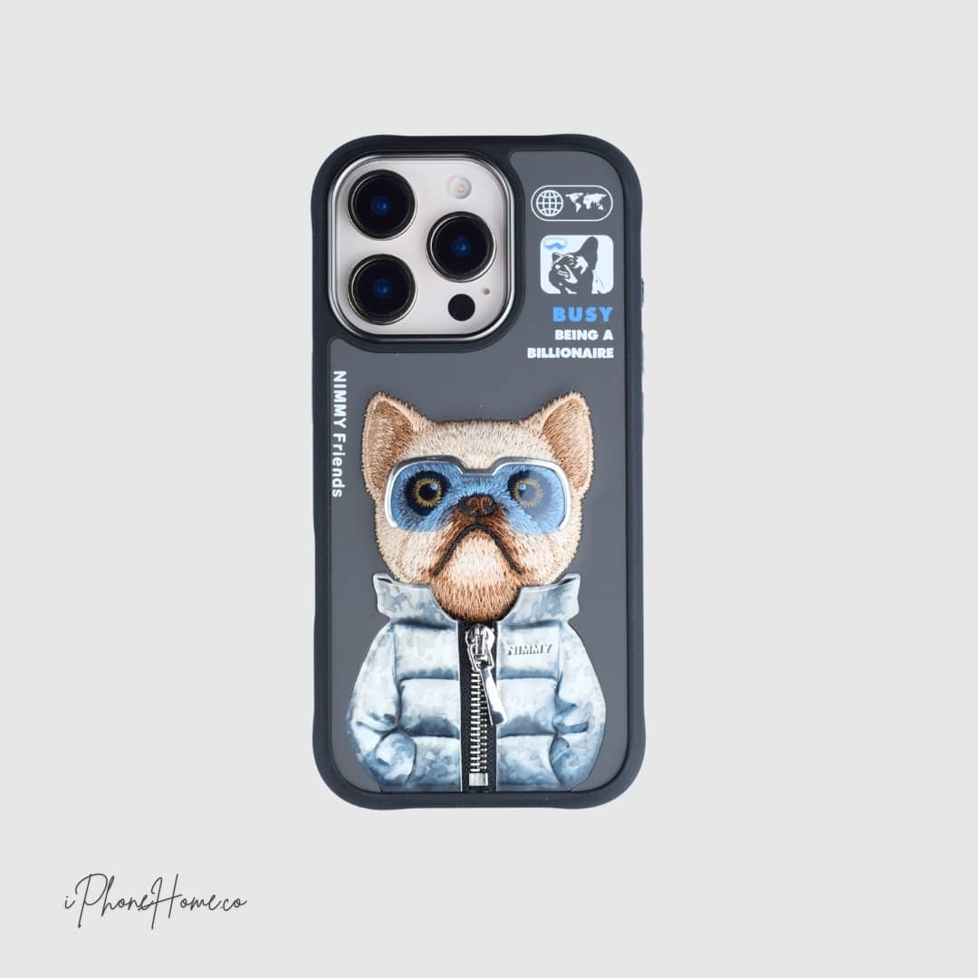 قاب نیمی فرندز Billionaire خاکستری مناسب iPhone 16 Pro (6046)