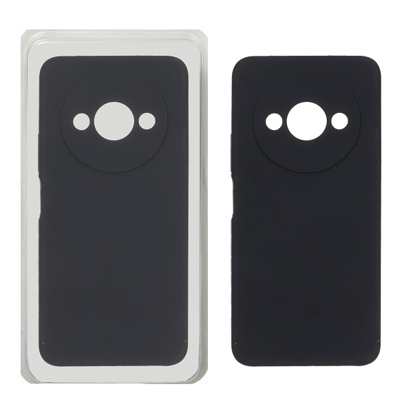 قاب سیلیکونی پاک کنی محافظ لنزدار اورجینال Xiaomi Redmi A3 / A3x / Poco C61 – مشکی (پک دار)