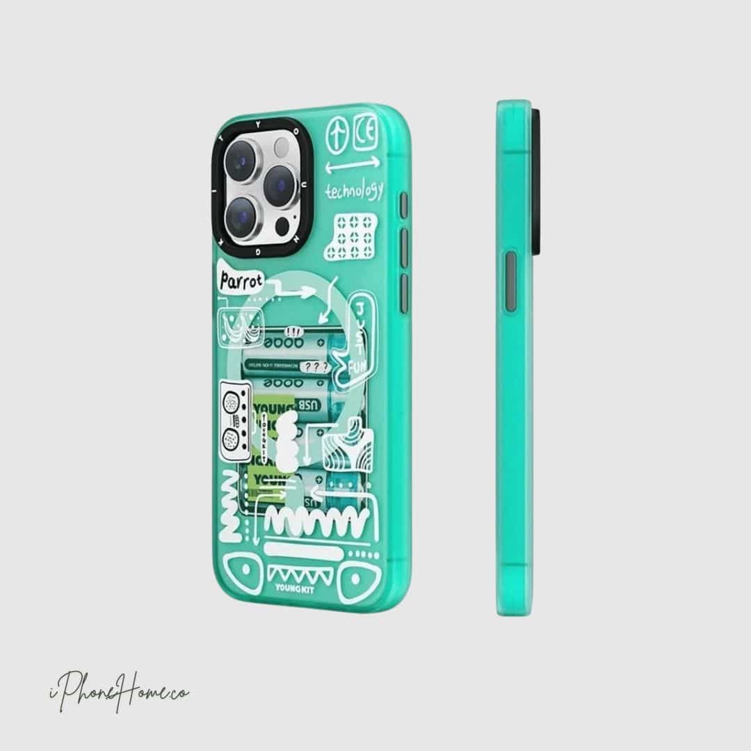 قاب یانگ کیت مدل Garden سبز مناسب iPhone 15 Pro Max (6656)