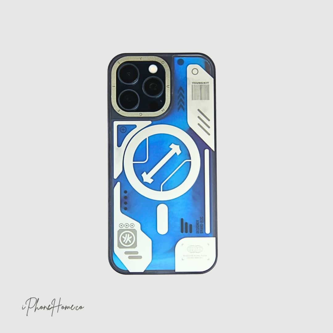 قاب یانگ کیت مدل Cyber Punk آبی مناسب iPhone 15 Pro Max (6662)