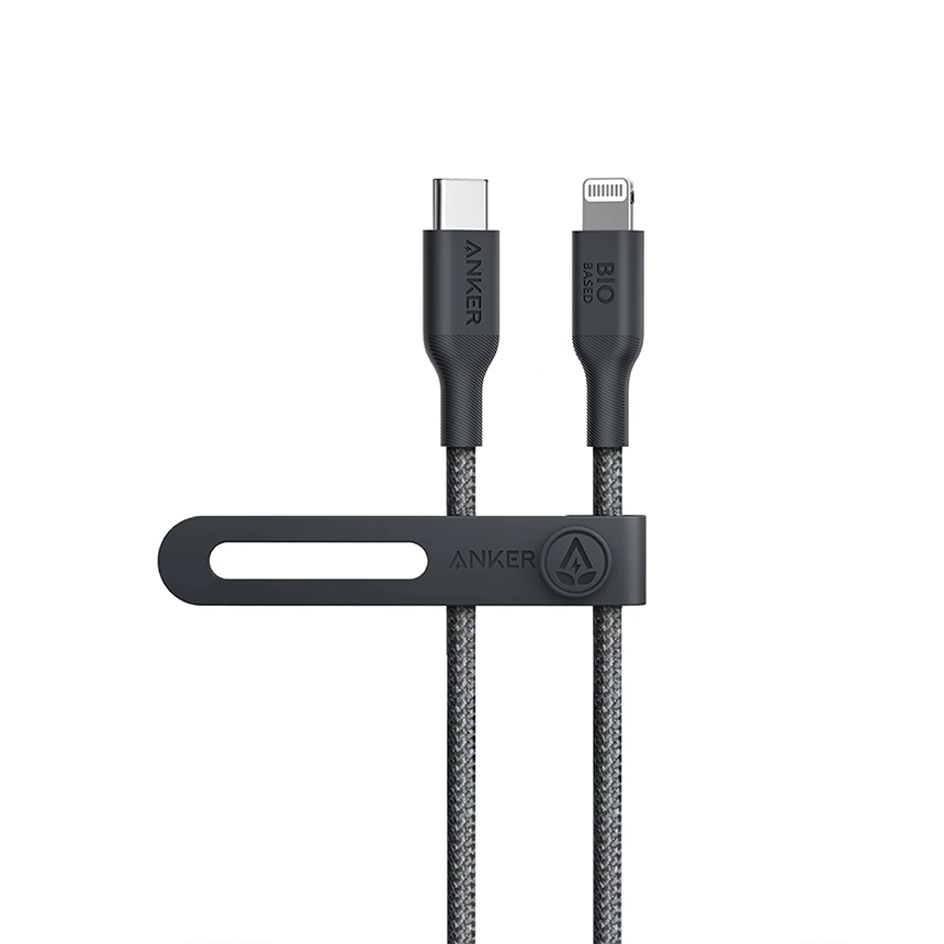 کابل تبدیل USB-C به لایتنینگ مشکی انکر مدل A80B6 طول 1.8 متر