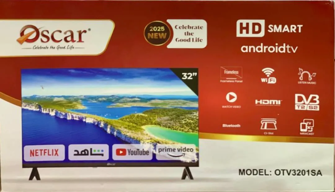 (پک دو عددی) دو تلویزیون 32 اینچ هوشمند اوسکار اسمارت بلوتوث دار مدل OTV3201SA (دو تلویزیون عمده)