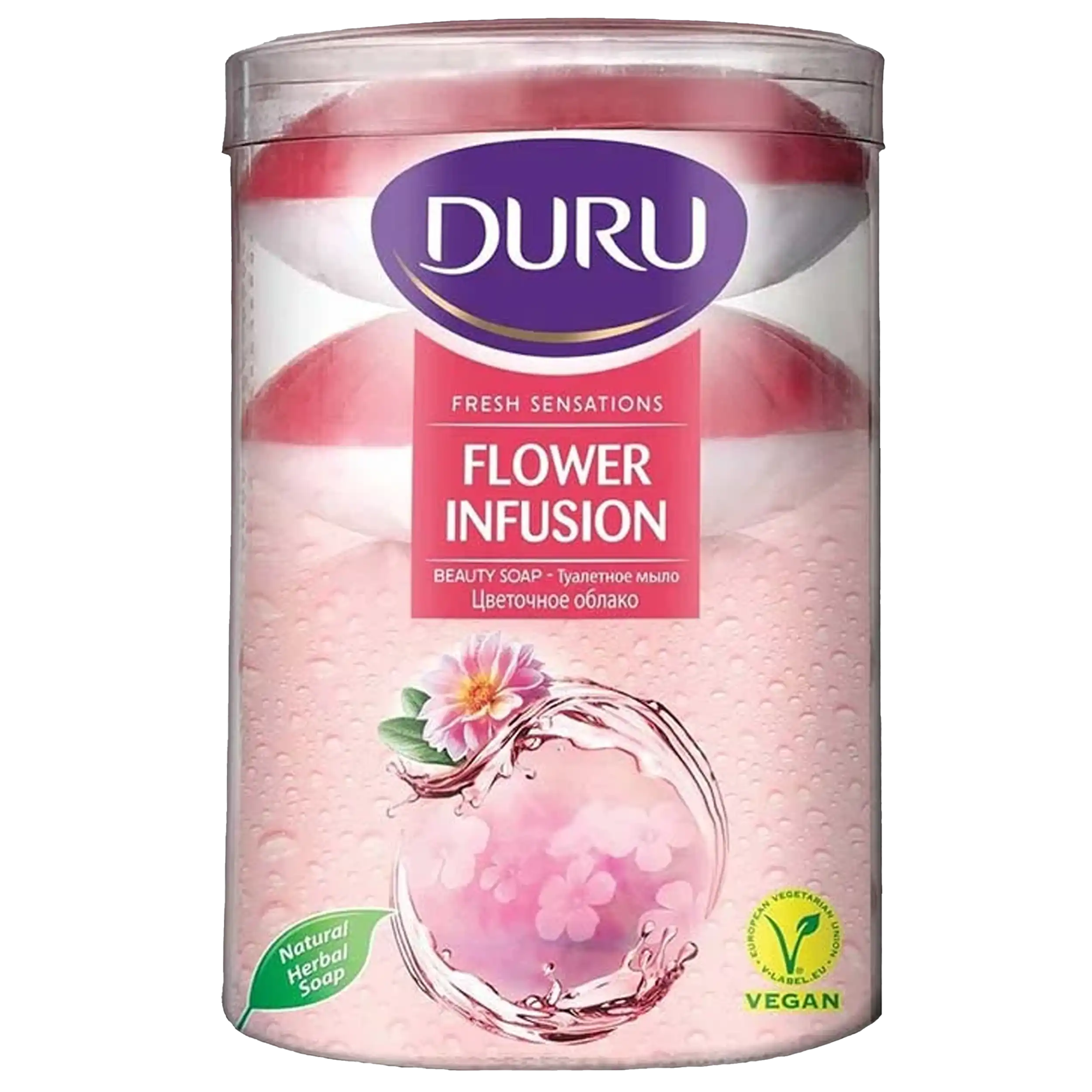 صابون لیوانی گل دورو 4 عددی | Duru Flower Infusion Soap 400g — تصویر ۲
