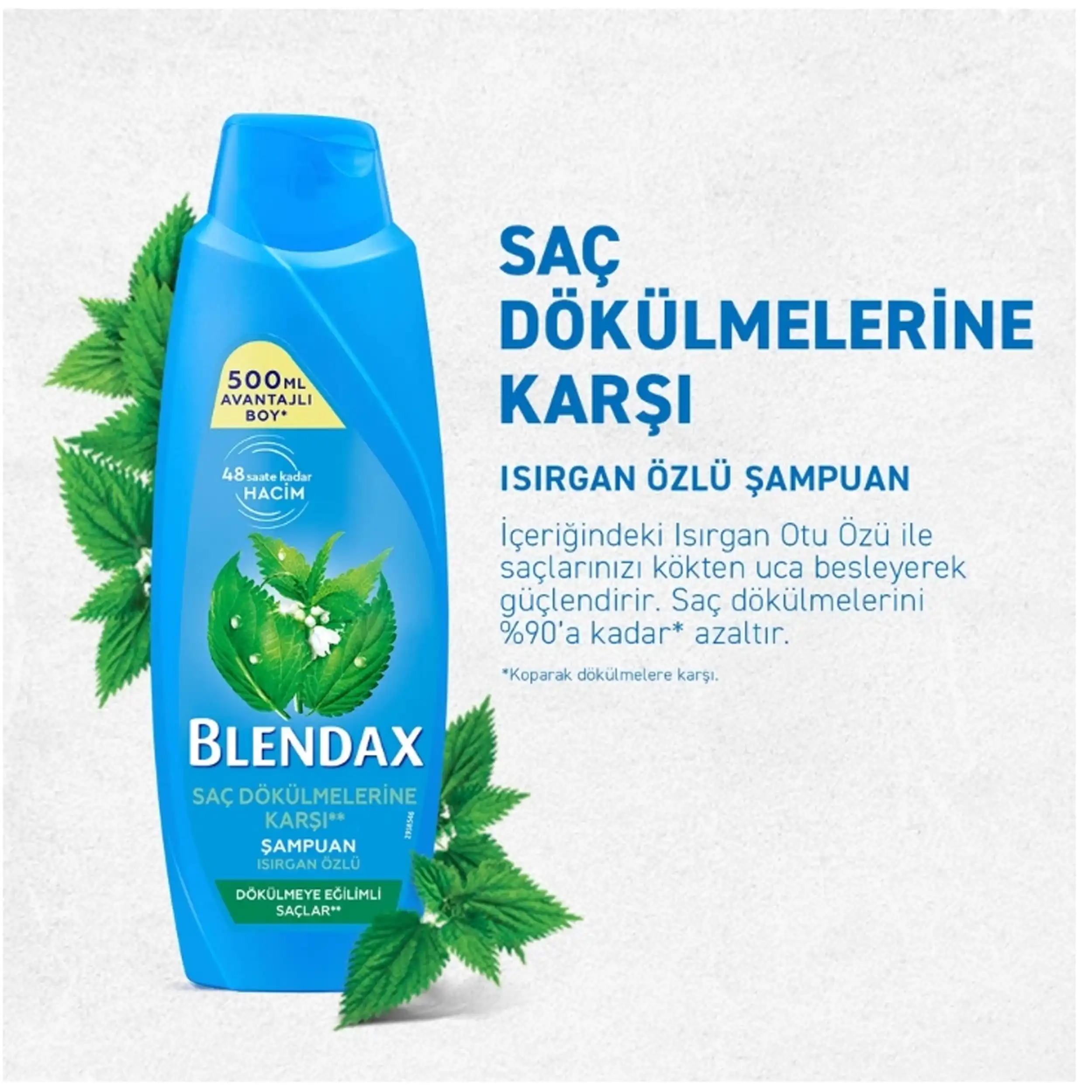 شامپو گزنه ضدریزش بلنداکس | BLENDAX SHAMPOO ANTI-HAIR LOSS 500ml — تصویر ۳