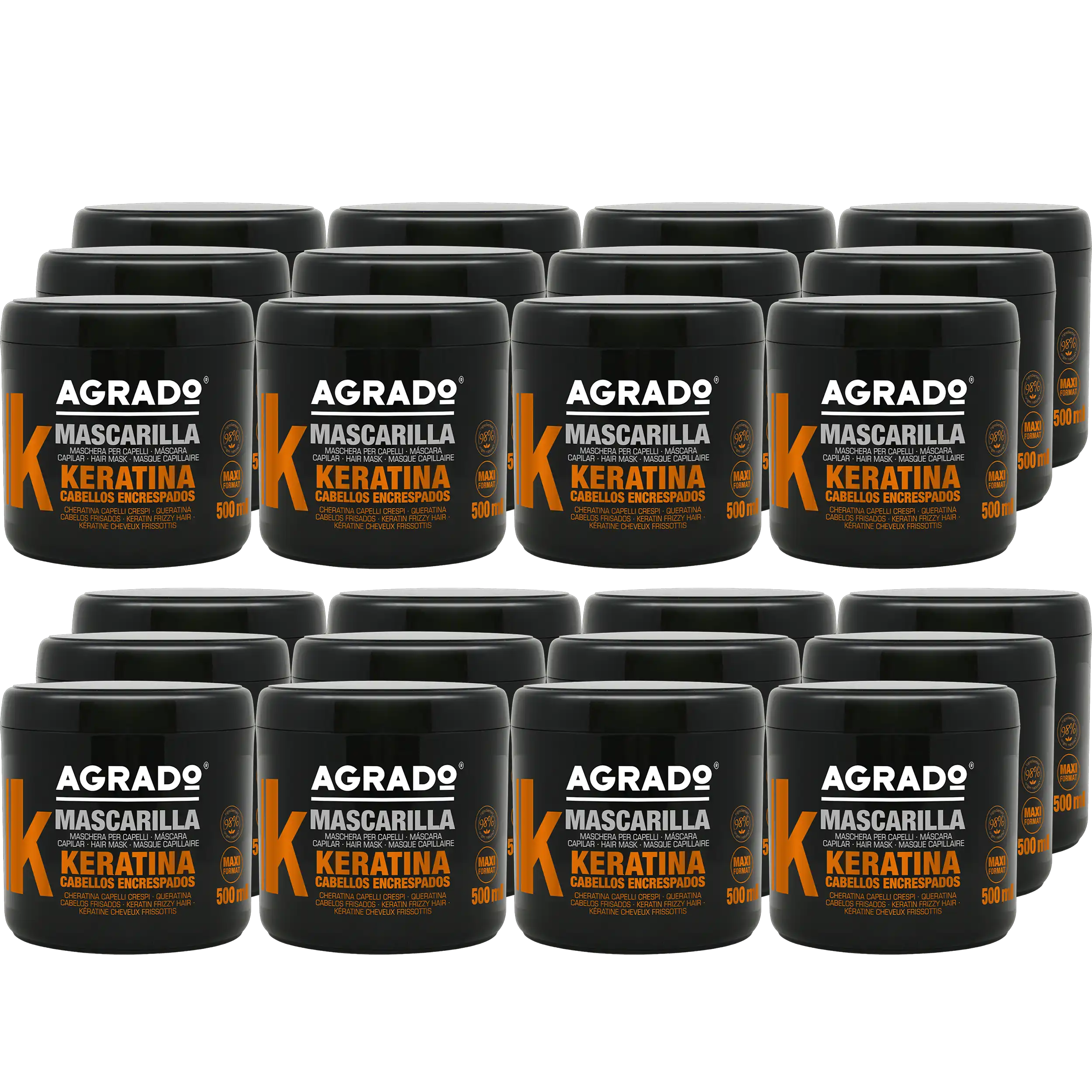 ماسک مو کراتینه آگرادو ۵۰۰ میلی‌لیتر ۲۴ عددی | Agrado Keratin Hair Mask 500ml × 24 pcs — تصویر ۳
