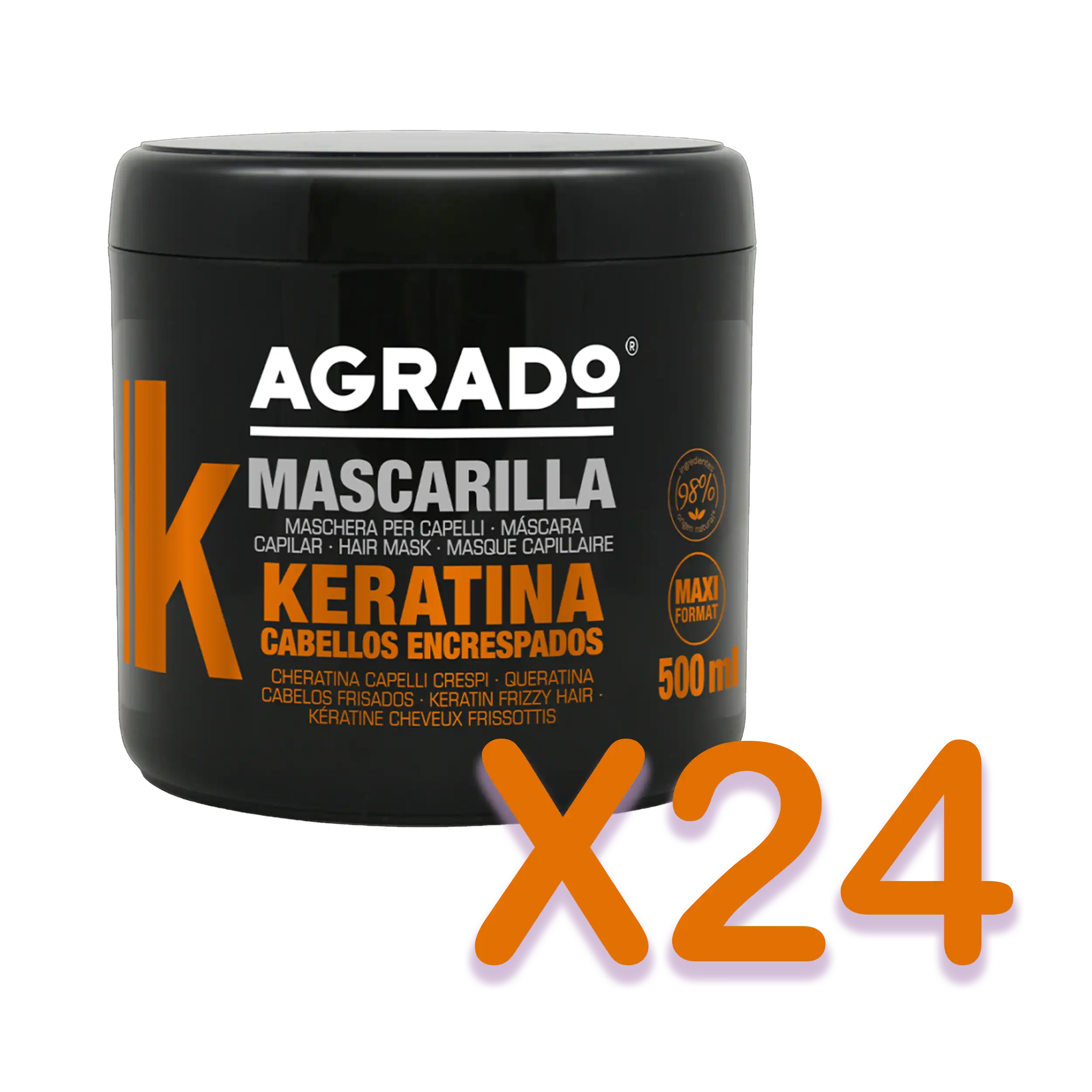 ماسک مو کراتینه آگرادو ۵۰۰ میلی‌لیتر ۲۴ عددی | Agrado Keratin Hair Mask 500ml × 24 pcs