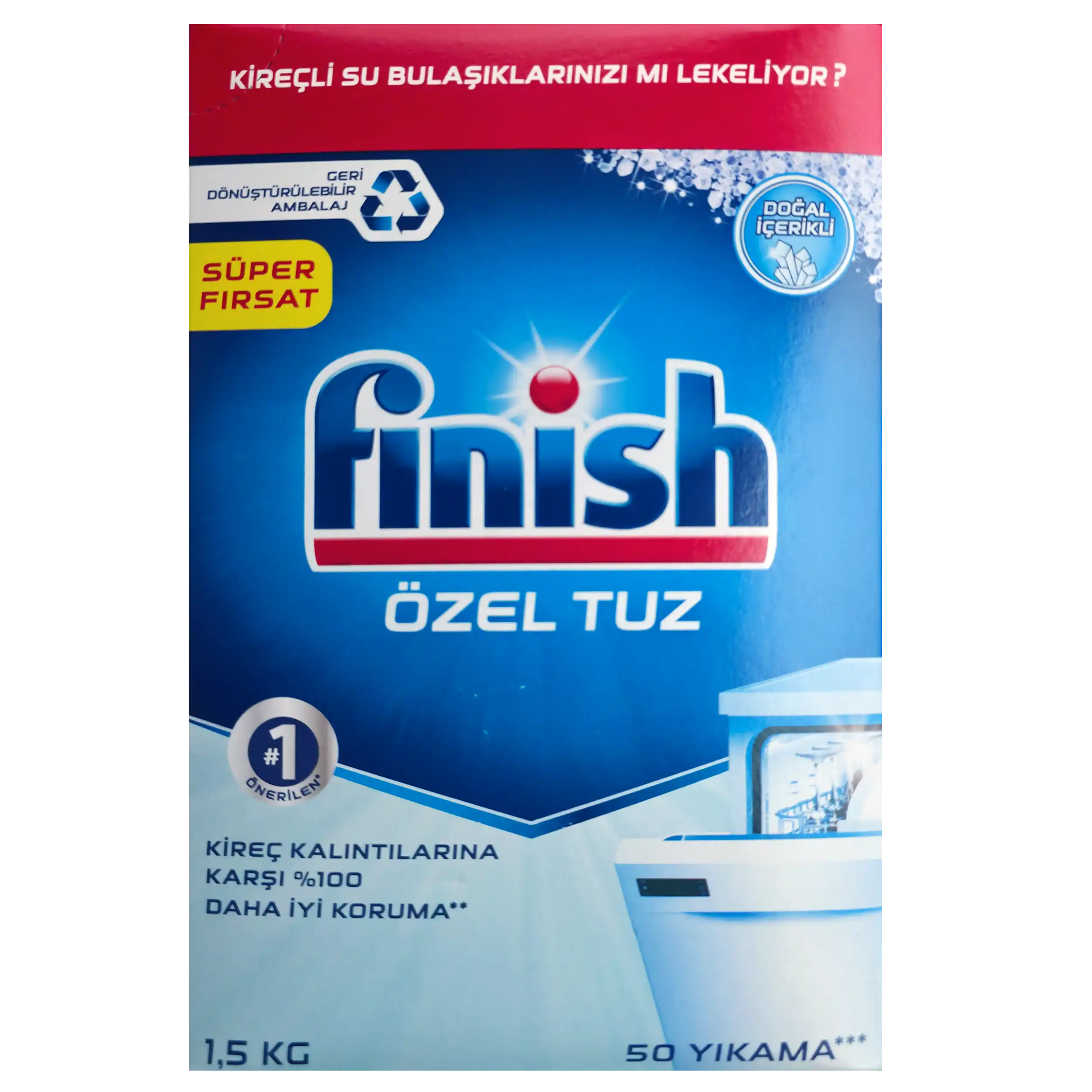 نمک ماشین ظرفشویی فینیش 1.5 کیلوگرم | Finish Dishwasher Salt (Özel Tuz) — تصویر ۲