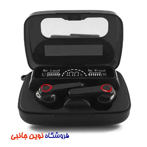 هدفون بلوتوث ایرپاد بی سیم مدل M19 دارای نویزکنسلینگ | M19 Wireless AirPods Bluetooth Headphone ENC (تک / عمده)