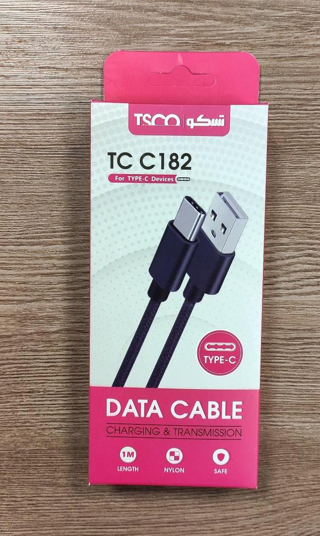 کابل شارژر USB به USB-C تسکو مدل TCC182 طول 1 متر — تصویر ۴