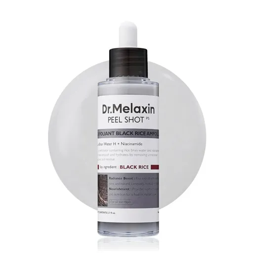 آمپول پیلینگ شات برنج سیاه دکتر ملاکسین Dr.Melaxin Peel Shot Glow Black Rice Peeling
