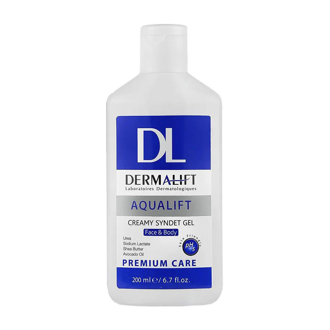 ژل شستشوی غیر صابونی کرمدار Aqualift درمالیفت ۲۰۰میل