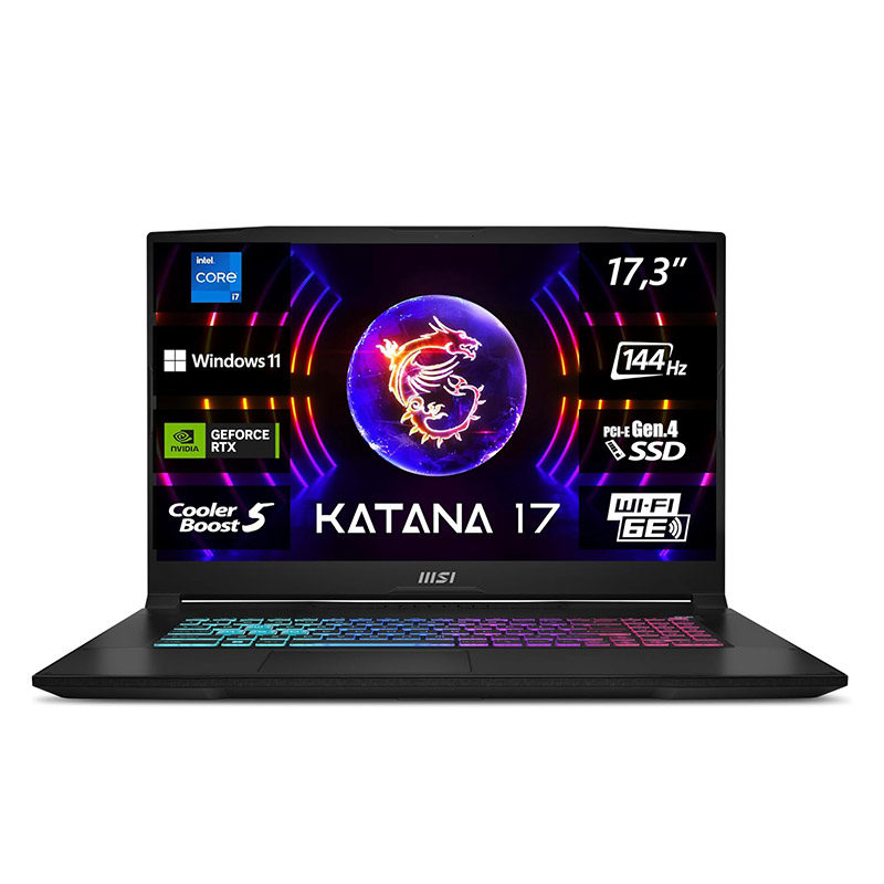 لپ تاپ ام‌ اس‌ ای Katana 17 | i7-13620H/16GB/1TB/8GB ‎Nvidia RTX 4060/17.3 inch FHD – A