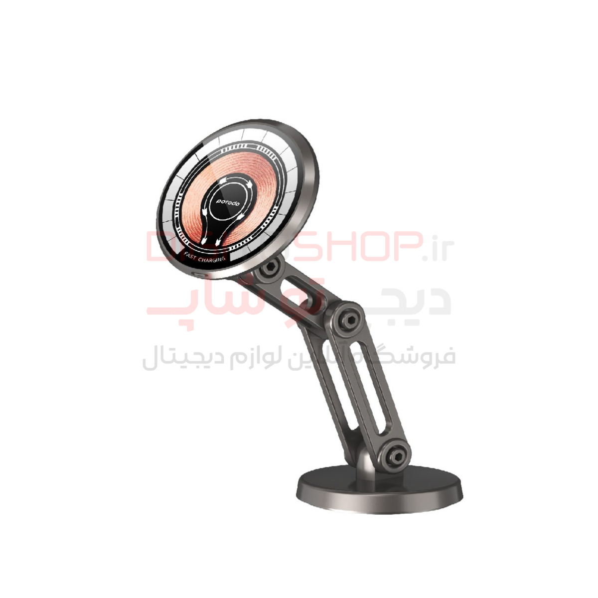 هولدر و شارژر وایرلس شفاف پرودو مدل PD-MWCDAR-BK با قابلیت مگ‌سیف — تصویر ۲