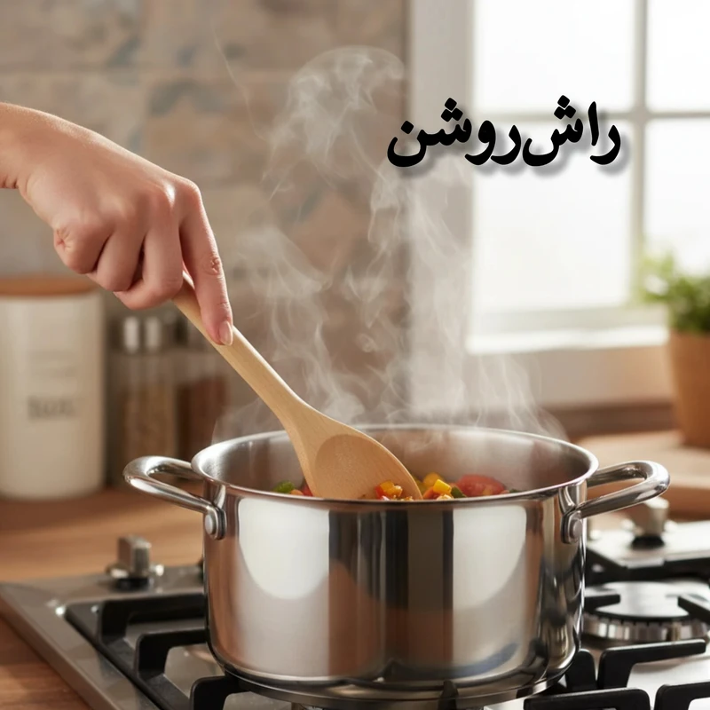 سرویس ۲پارچه قاشق چوبی دبلیو اس ws — تصویر ۳