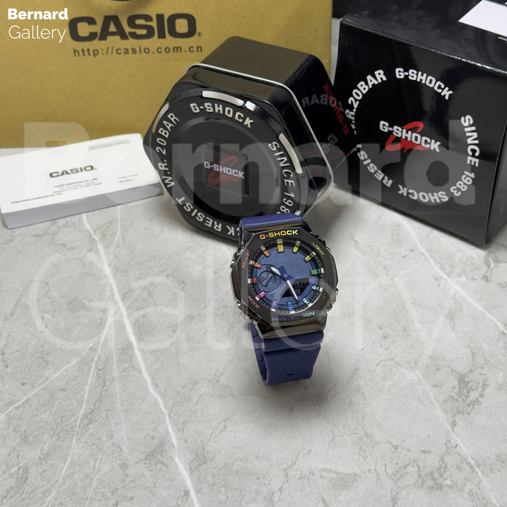 ساعت مچی کاسیو جی شاک G-Shock CasiOak Blue Rainbow-GM-2100 Custom — تصویر ۷