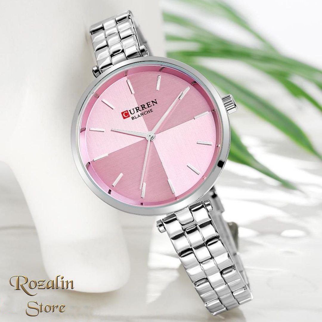 ساعت مچی عقربه ای زنانه برند کارن نقره ای کد RS-194