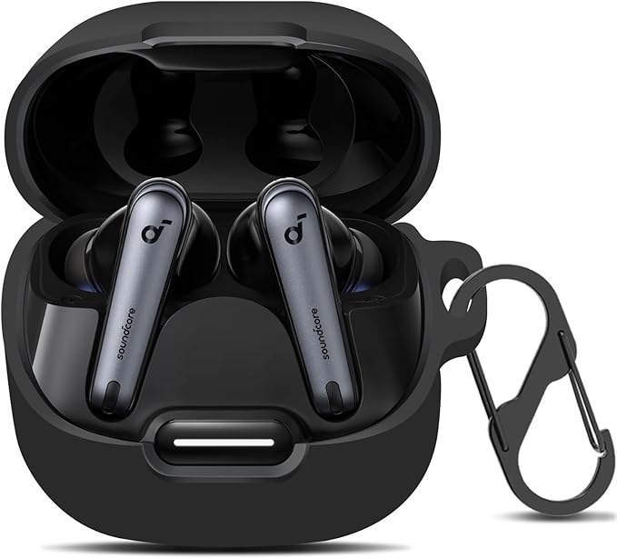 کاور محافظ سیلیکونی هندزفری انکر مدل Sound Core Liberty 4NC-مشکی — تصویر ۲