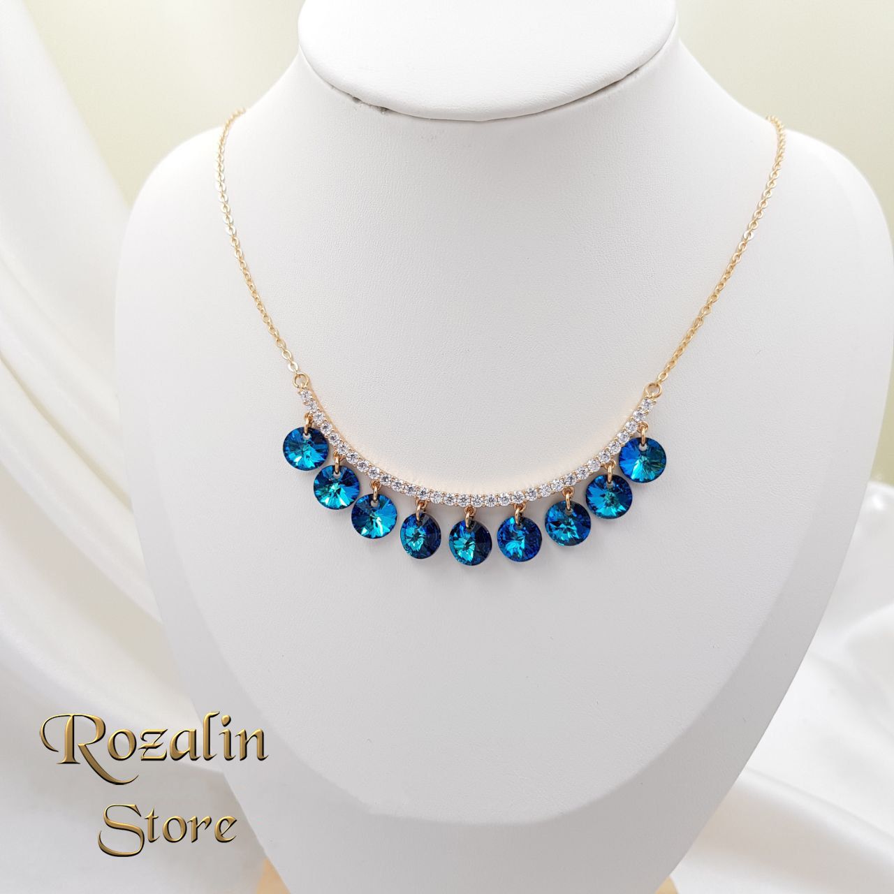 گردنبند زنانه ژوپینگ نگین سواروسکی کد RS-668