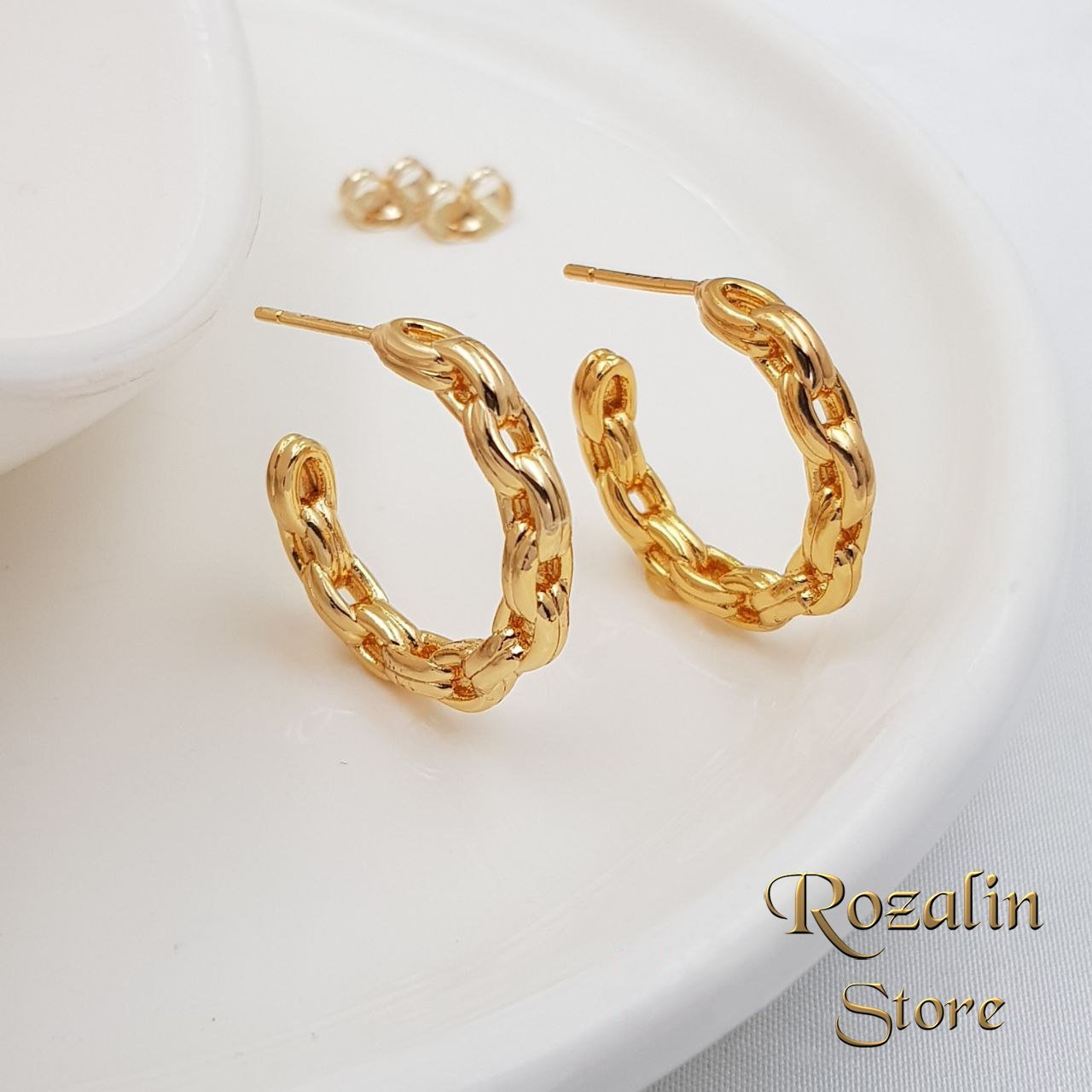 گوشواره زنانه وای اس ایکس مدل نیم دایره کارتیر