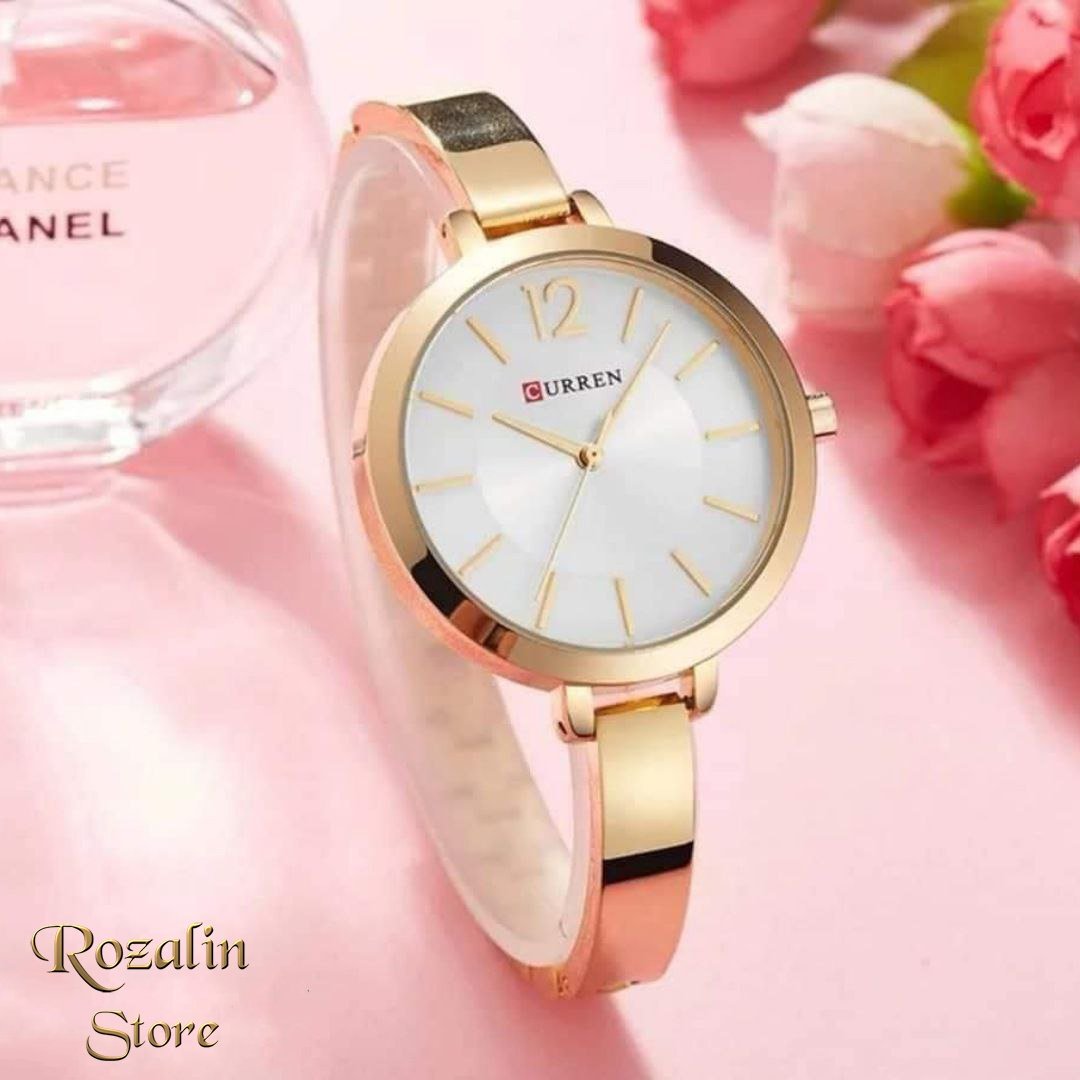 ساعت مچی عقربه ای زنانه کارن طلایی کد RS-873