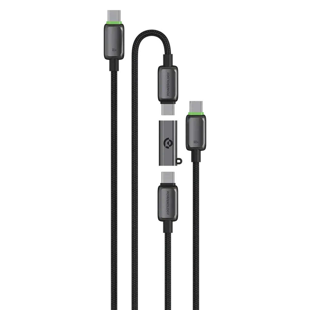 ست کابل پاورولوژی Powerology Argos Dual USB-C Cables with Connector — تصویر ۲