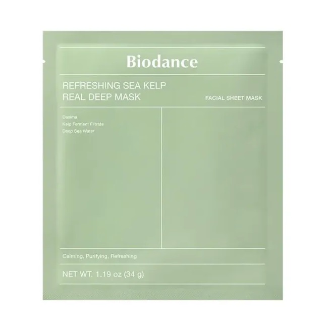 ماسک ورقه‌ ای جلبک دریایی بایودنس Biodance شاداب کننده و ضد التهاب — تصویر ۲