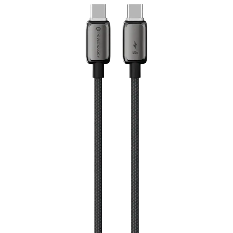 آداپتور شارژ 45 وات پاورولوژی با کابل دور سر تایپ سی Powerology VoltFLow 45W Type-C Adaptor PWCUQC069 — تصویر ۴