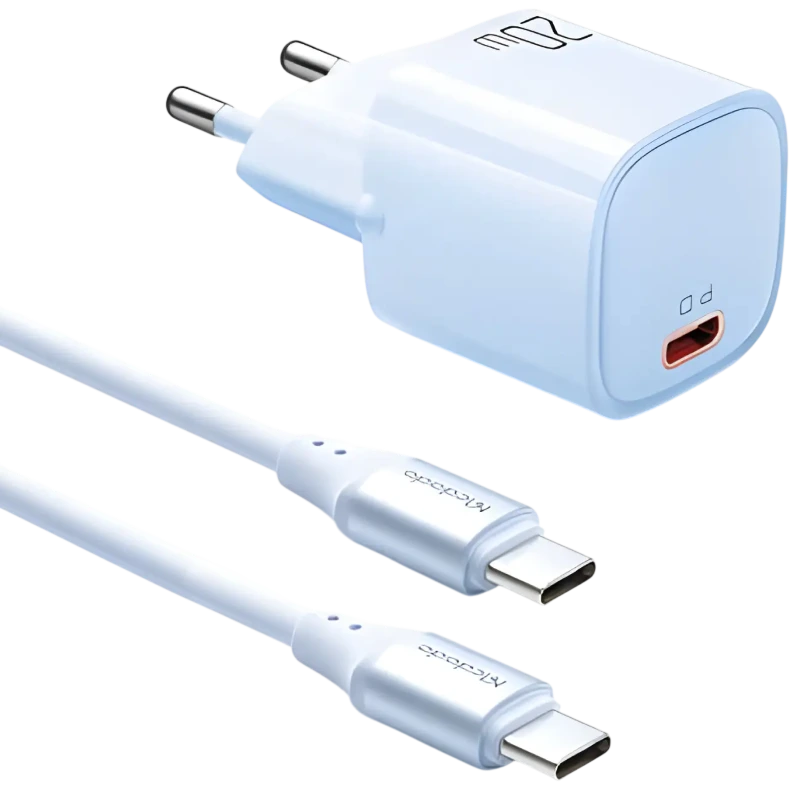 آداپتور 20 وات همراه با کابل لاتنینگ به تایپ سی مک دودو Mcdodo PD20W Fast Charging KIT CH-404 — تصویر ۲