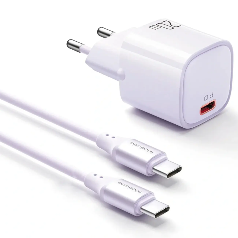 آداپتور 20 وات همراه با کابل لاتنینگ به تایپ سی مک دودو Mcdodo PD20W Fast Charging KIT CH-404 — تصویر ۸