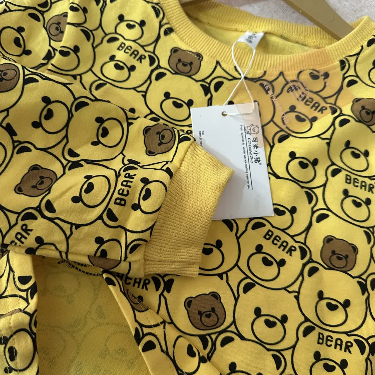 بلوز آستین بلند طرح خرس بچه گانه خارجی BEAR — تصویر ۷