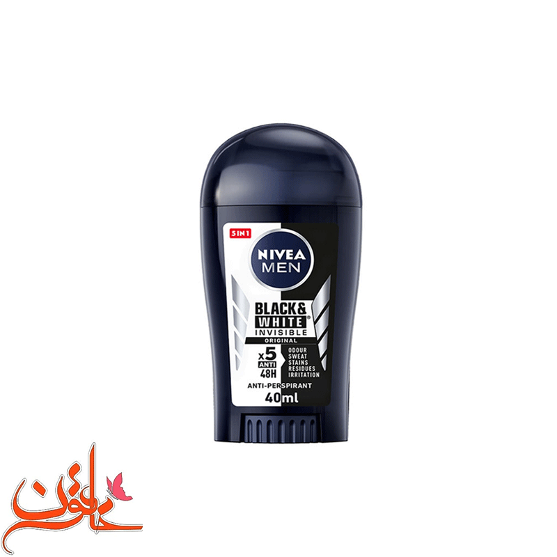مام صابونی نیوا مردانه(ضد تعریق) BLACK & WHAITE INVISIBLE حجم 40 میل