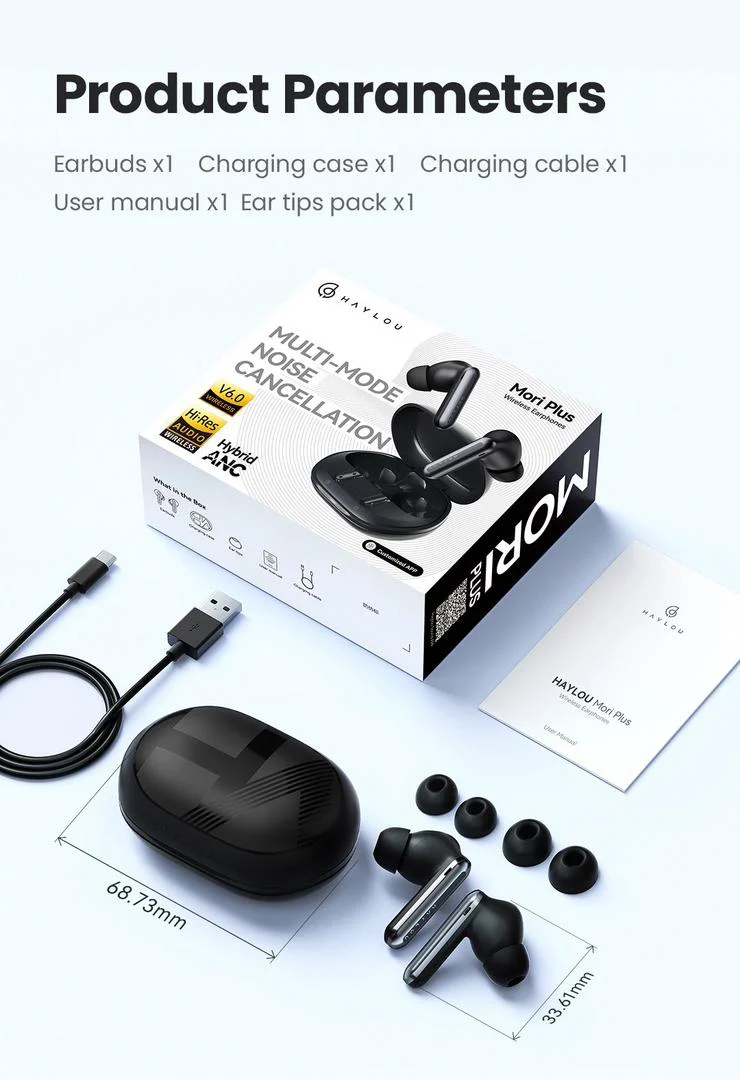 هندزفری بلوتوثی هایلو موری پلاس HAYLOU Earphones Mori Plus — تصویر ۳