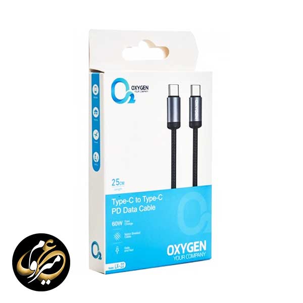 کابل پاور بانک USB-C به USB-C اکسیژن مدل OXYGEN LX-22 — تصویر ۳