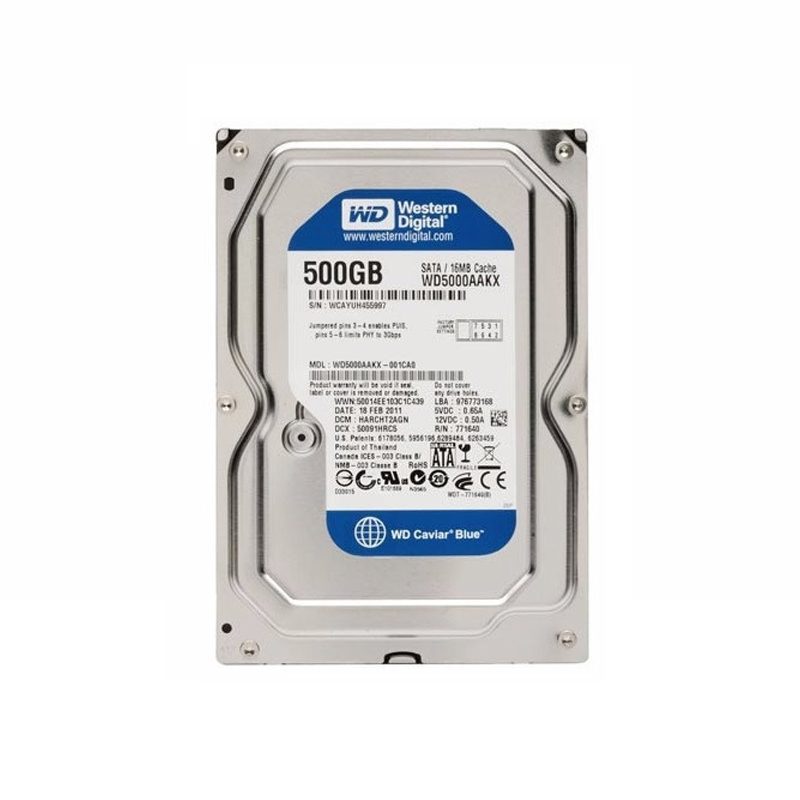 هارد اینترنال وسترن دیجیتال آبی ظرفیت 500 گیگابایت ا WD Blue 500 GB Desktop Hard Disk Drive 3.5 Inch کد 6060