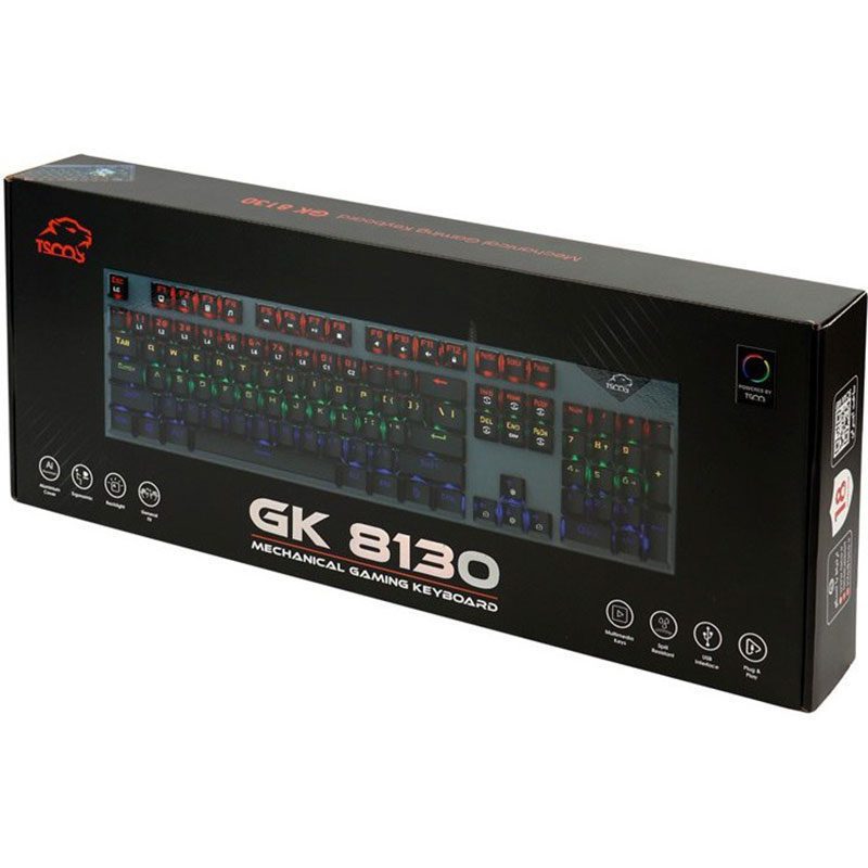کیبورد مکانیکال مخصوص بازی تسکو مدل GK 8130 ا TSCO GK 8130 Mechanical Wired Keyboard کد 5260