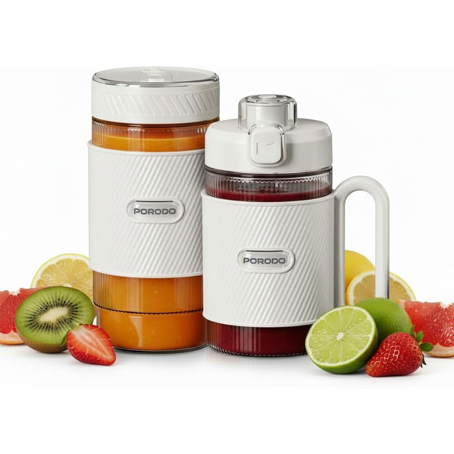 مخلوط‌ کن شارژی دو لیوانه پرودو Porodo Portable Dual-Cup Smoothie Blender PDGCZ0710