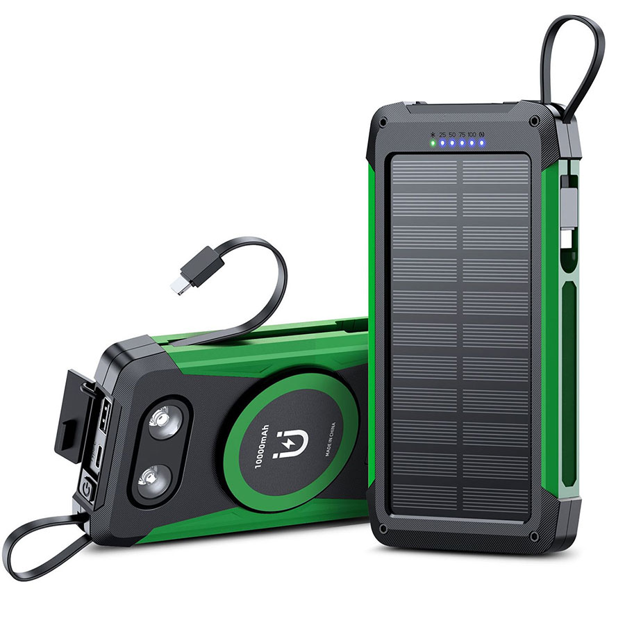 پاوربانک خورشیدی 10000 میلی آمپر گرین لاین Green Lion Solar Trex 10000mAh Power Bank
