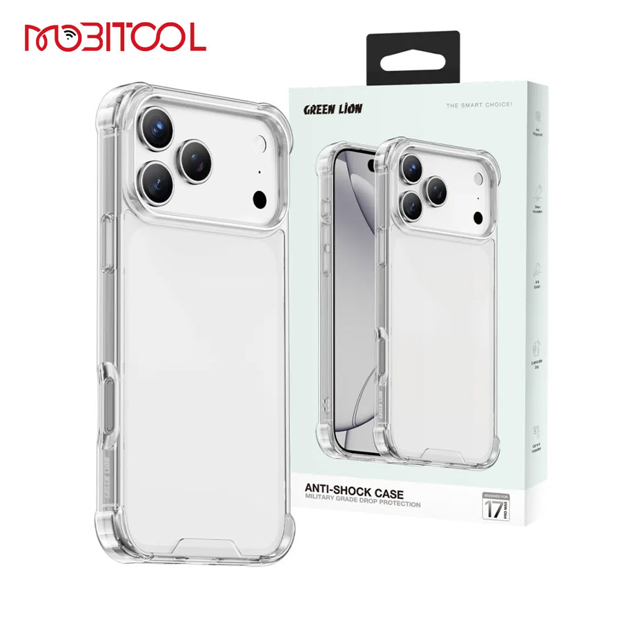 قاب شفاف ضد ضربه آیفون 17 پرو مکس گرین لاین Green Lion Anti Shock Case iPhone 17 Pro Max — تصویر ۸