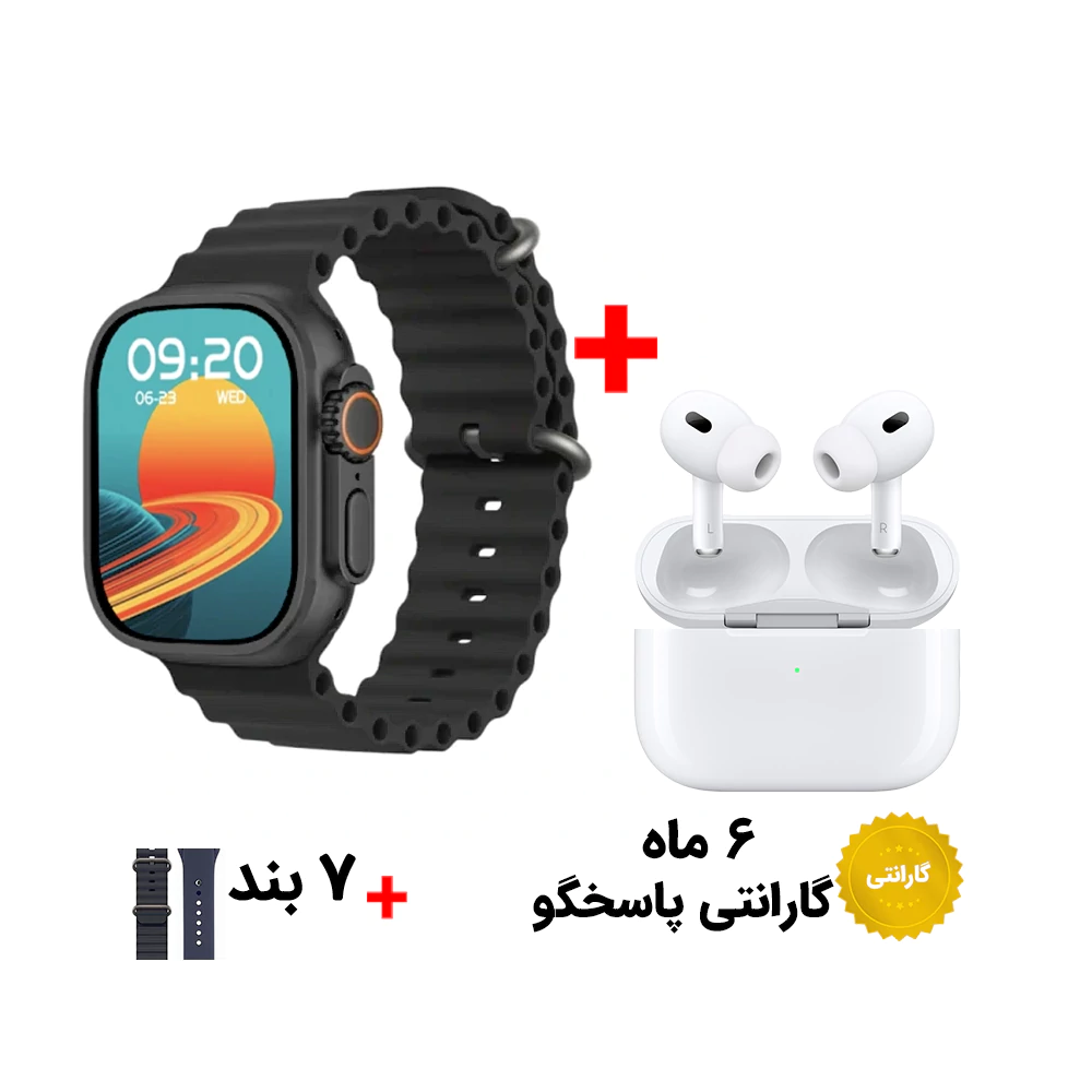 ساعت هوشمند KW56 Ultra 3 با 7 بند و ایرپاد