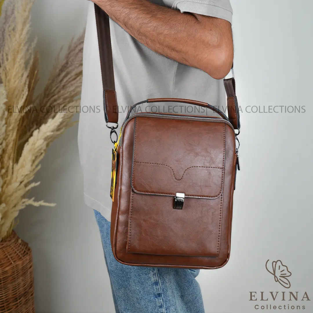کیف دوشی Milano سایز کتاب و سررسید کد 1678 چرم مصنوعی اعلاء — تصویر ۲