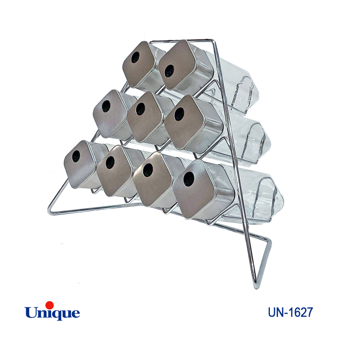 ست ادویه 9تایی شیشه مربع هرمی UN-1627