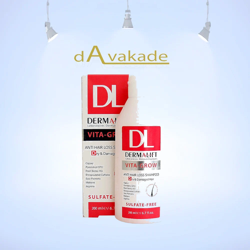 شامپو تقویت‌کننده موی خشک ویتا گرو درمالیفت DERMALIFT Vita Grow Shampoo