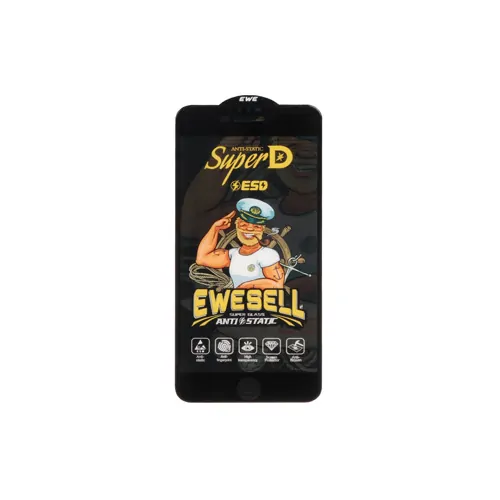 محافظ صفحه نمایش شیشه ای Super D Esd Ewesell مدل iPhone 7 Plus – مشکی — تصویر ۲