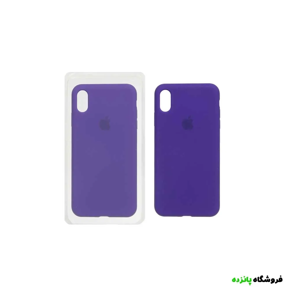 قاب سیلیکونی پاک کنی اورجینال iPhone XS Max – بنفش تیره