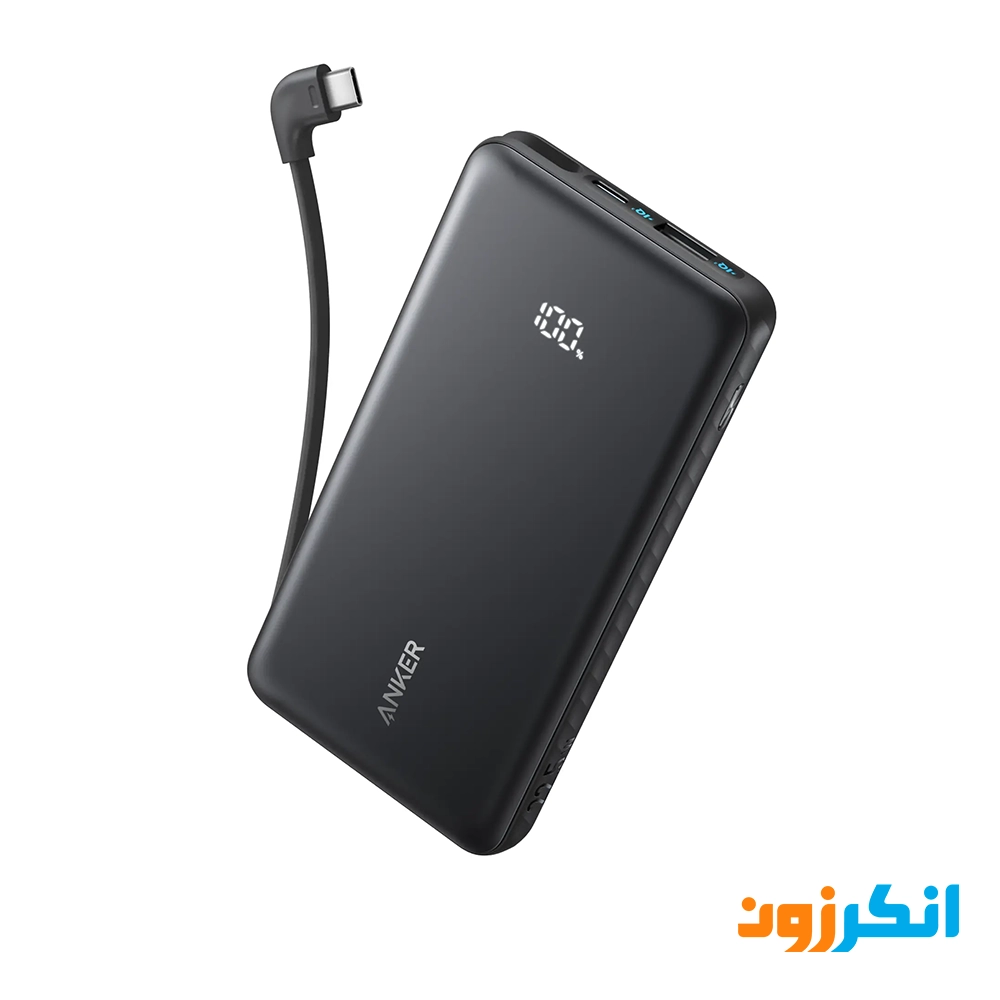 پاوربانک 10000 میلی آمپر انکر با توان 22.5 وات و کابل داخلی مدل A110D