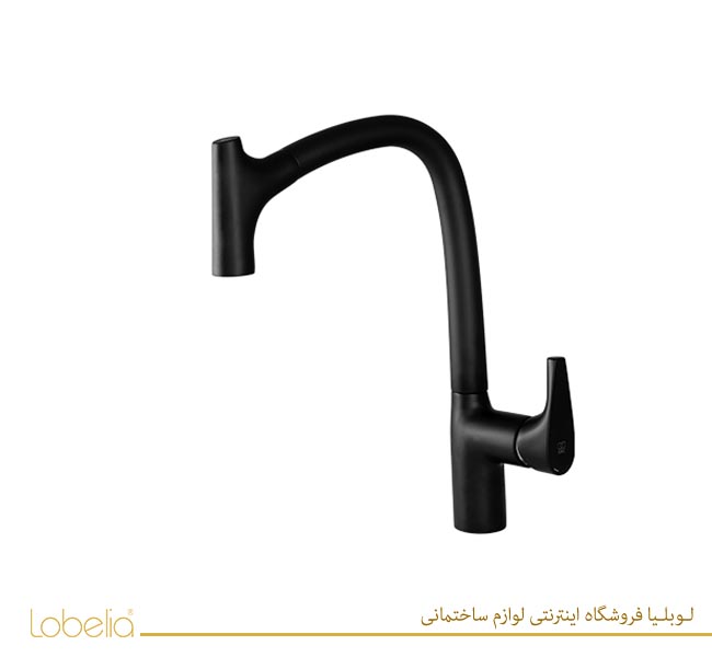 شیر ظرفشویی شلنگدار مدل کرو مشکی کی دبلیوسی KWC