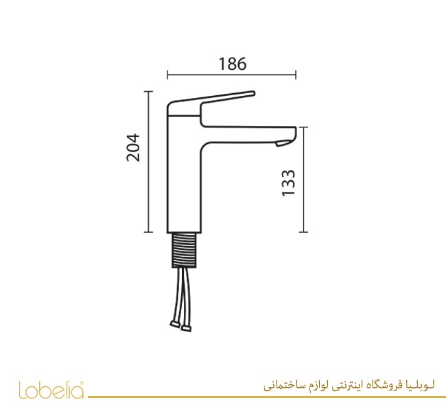 شیر روشویی کی دبلیو سی مدل دومو 2 کروم مات KWC — تصویر ۴