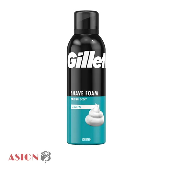 فوم اصلاح پوست حساس ژیلت مدل Sensitive حجم ۲۰۰ میل